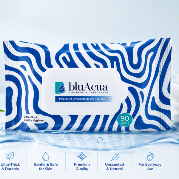 he bluAcua 90 GSM Premium Wet Wipe